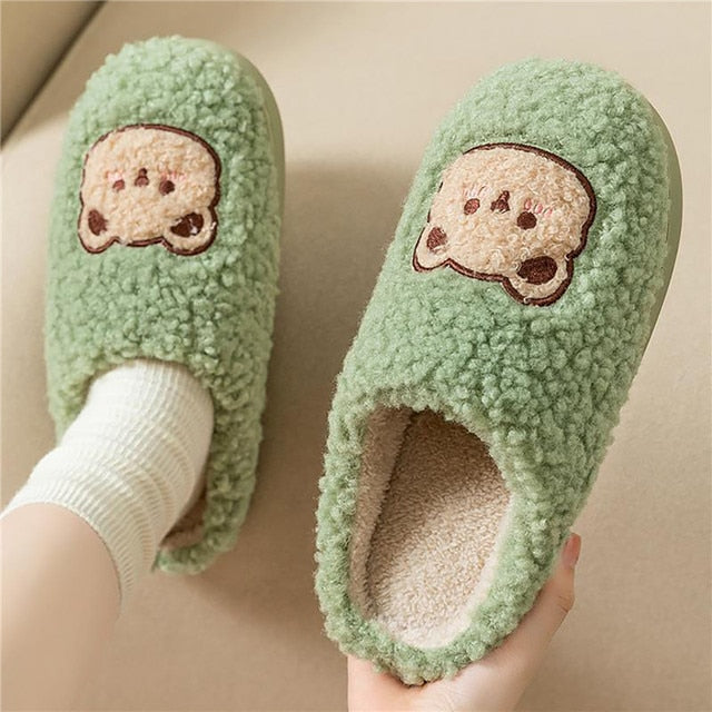 Chaussons confortables pour femmes à motif animalier