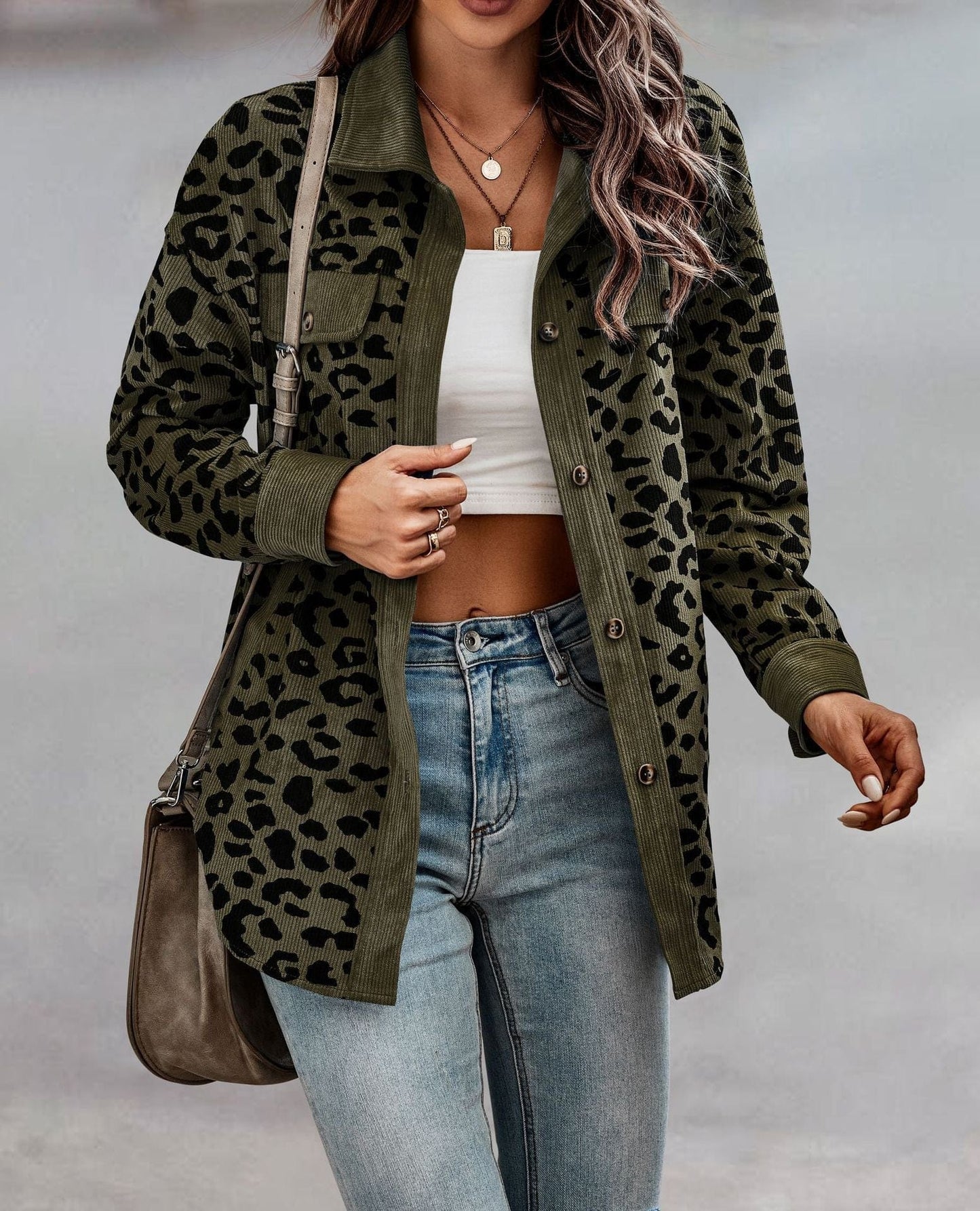 Veste Léopard Femme Printemps Tendance Haut de Gamme