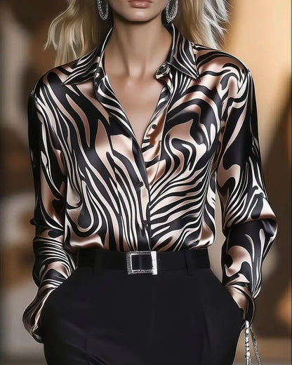 Chemise élégante à imprimé pour femme
