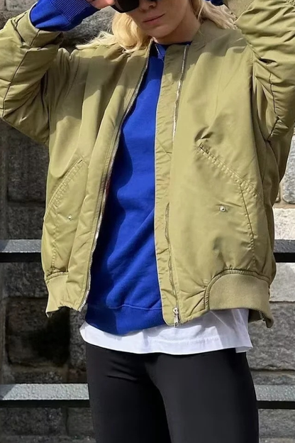 Blouson motard tendance style oversize