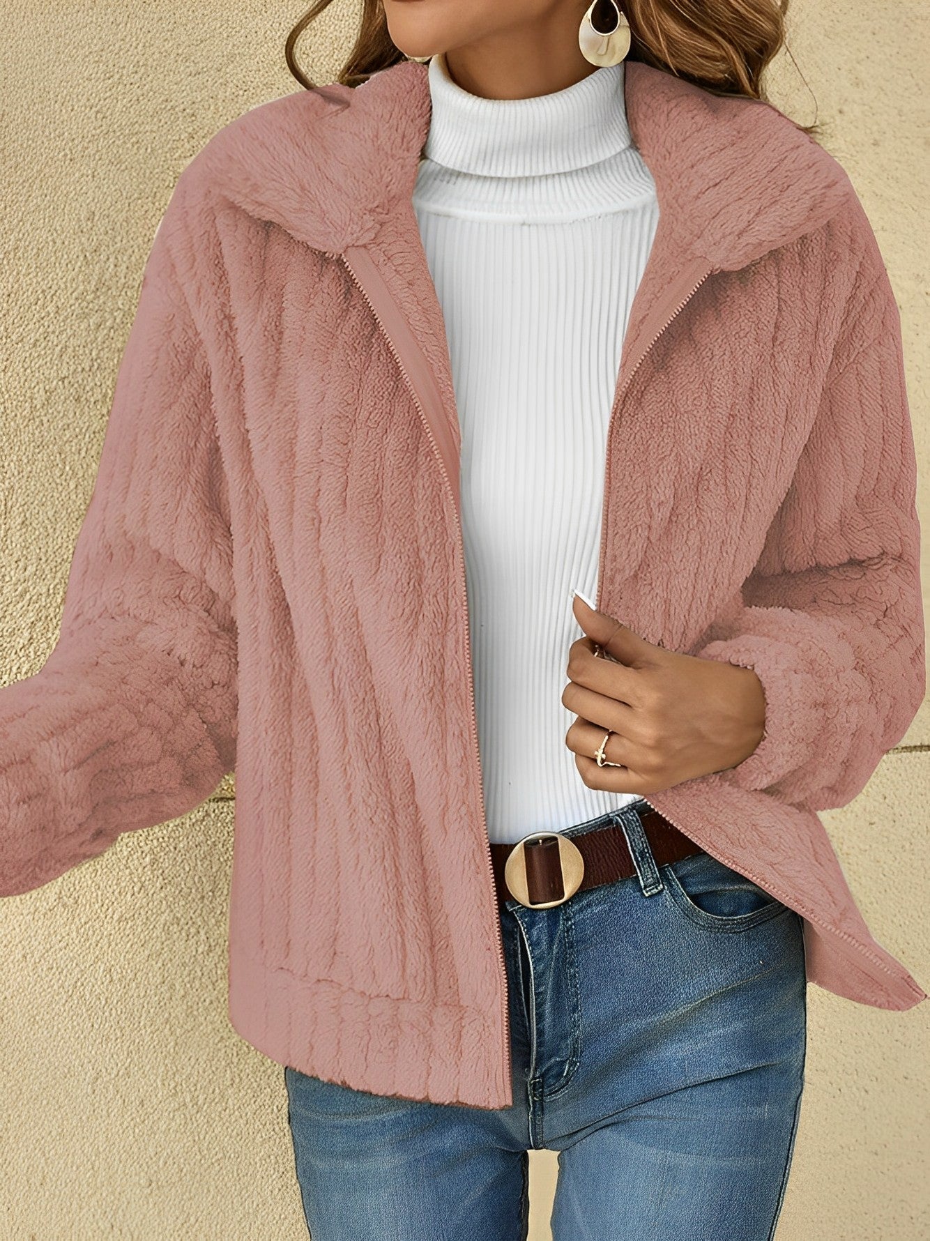 Veste zippée Femme Coupe Relax