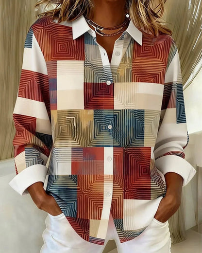 Chemise élégante pour homme Col à revers Boutons