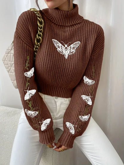 Pull élégant pour femme Motif papillon