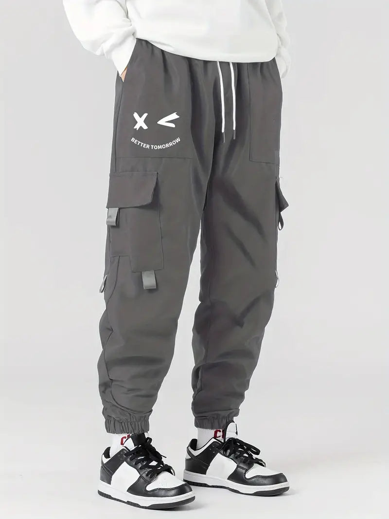 Pantalon Cargo Homme Confortable Avec Cordon de Serrage