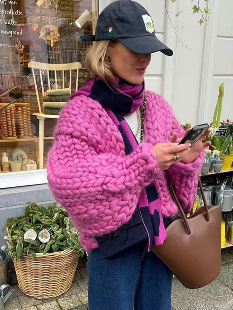 Cardigan en maille classique Simple et élégant