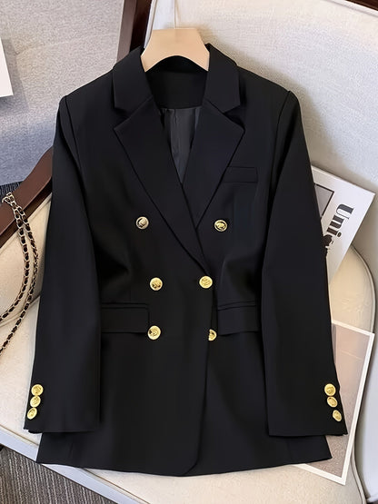 Blazer élégant pour femme Coupe ajustée Boutons dorés