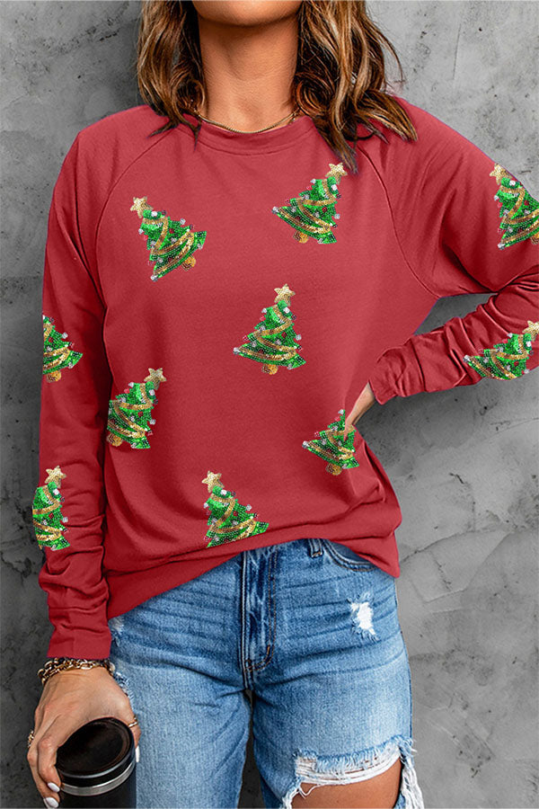 Pull de Noël à paillettes scintillantes