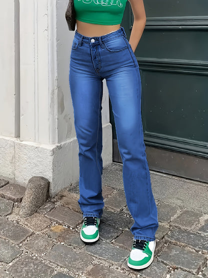 Jean coupe droite femme style moderne