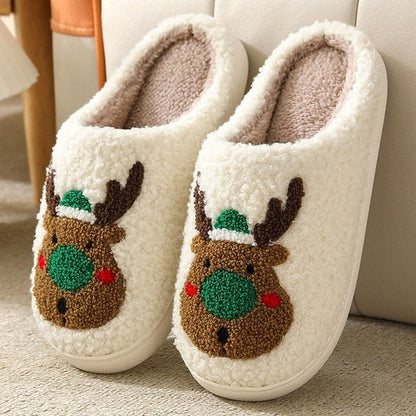 Chaussons en peluche douce en forme d'animaux
