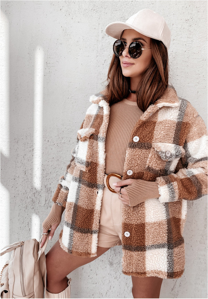 Blouson d'hiver pour femme style bûcheron