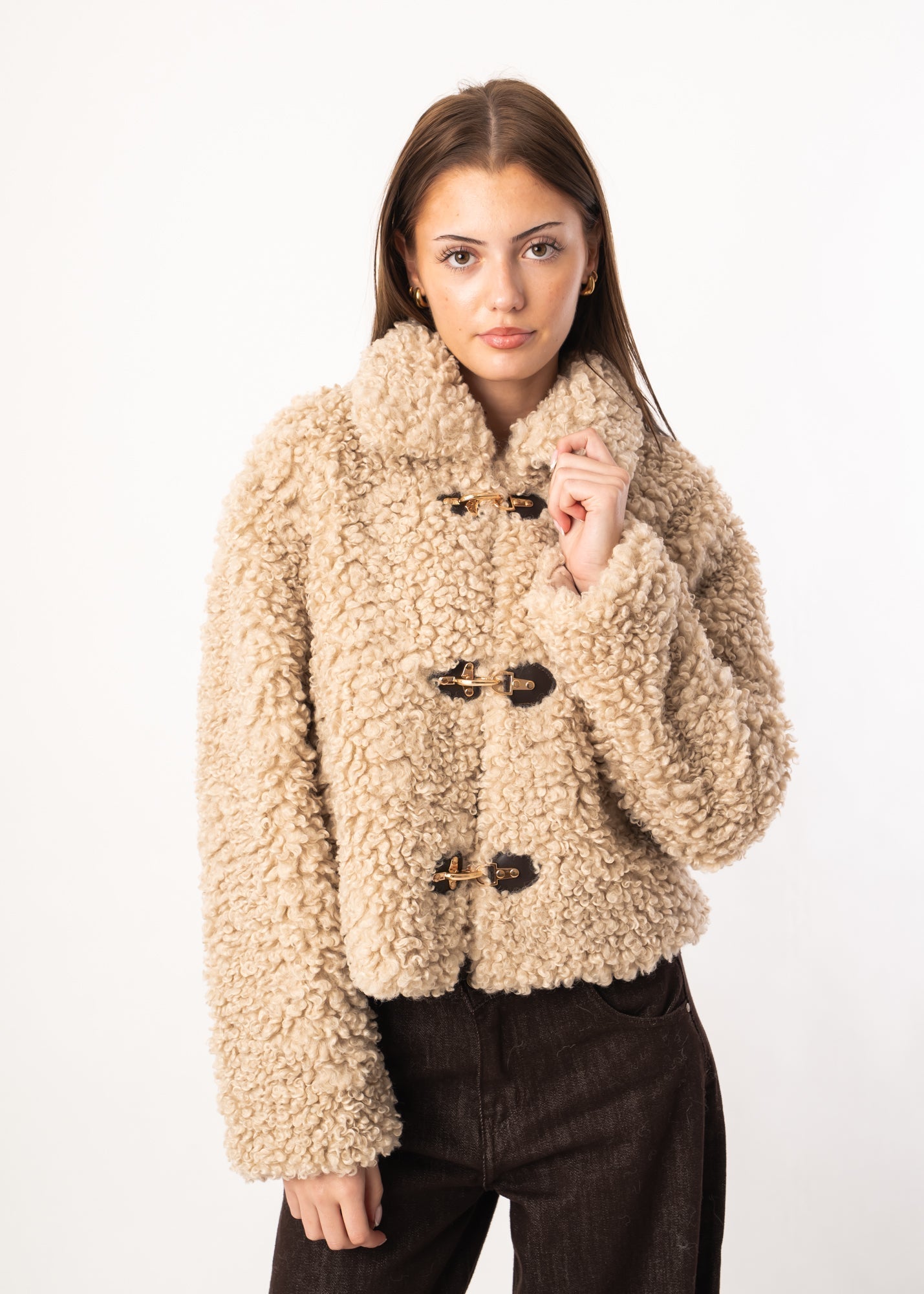 Schafslederjacke Bequem Lockere Passform - IdealeKleiden