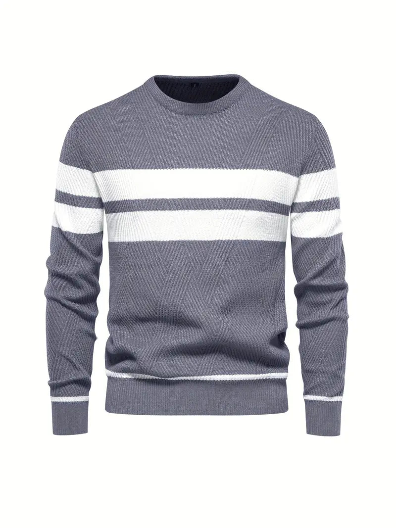 Pull-over homme motif rayé moderne