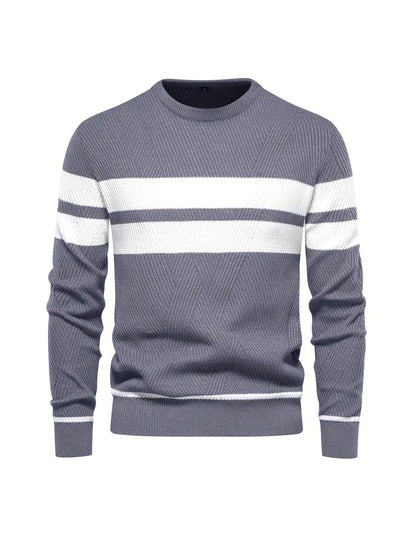 Pull-over homme motif rayé moderne