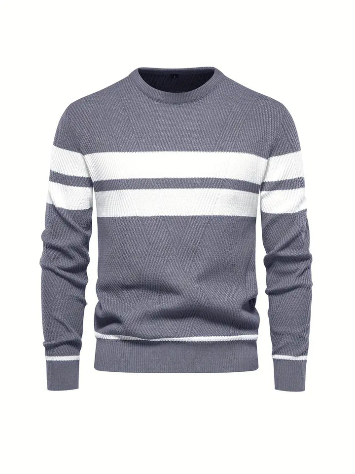 Pull-over homme motif rayé moderne