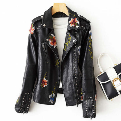 Veste femme rétro fleurs style chic