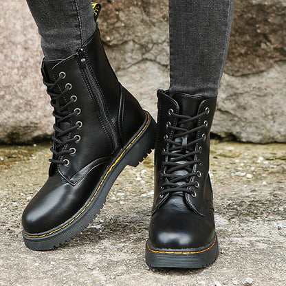 Bottes confortables femme lacets fermeture éclair