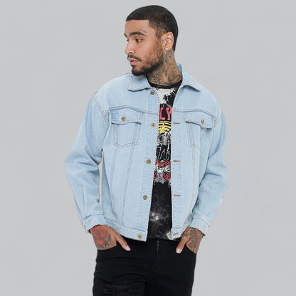 Veste en jean confortable pour homme, coupe moderne