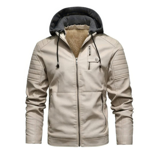 Herren Winterjacke Kapuze Warm Luxus - IdealeKleiden