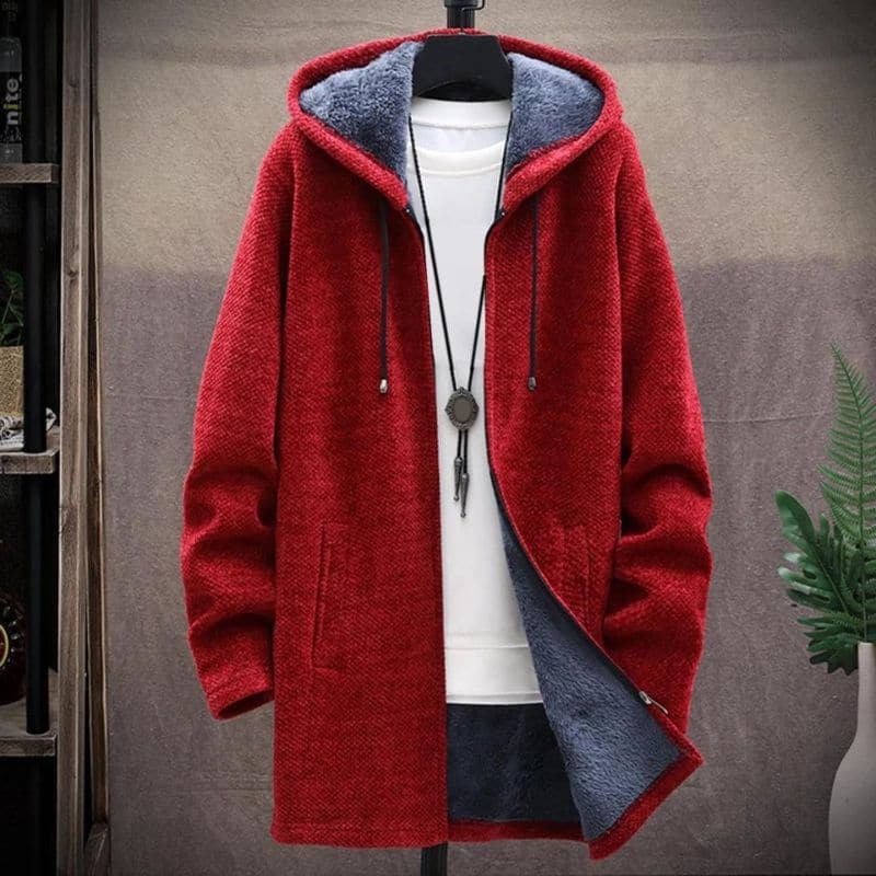 Veste d'hiver chaude avec capuche et fermeture éclair