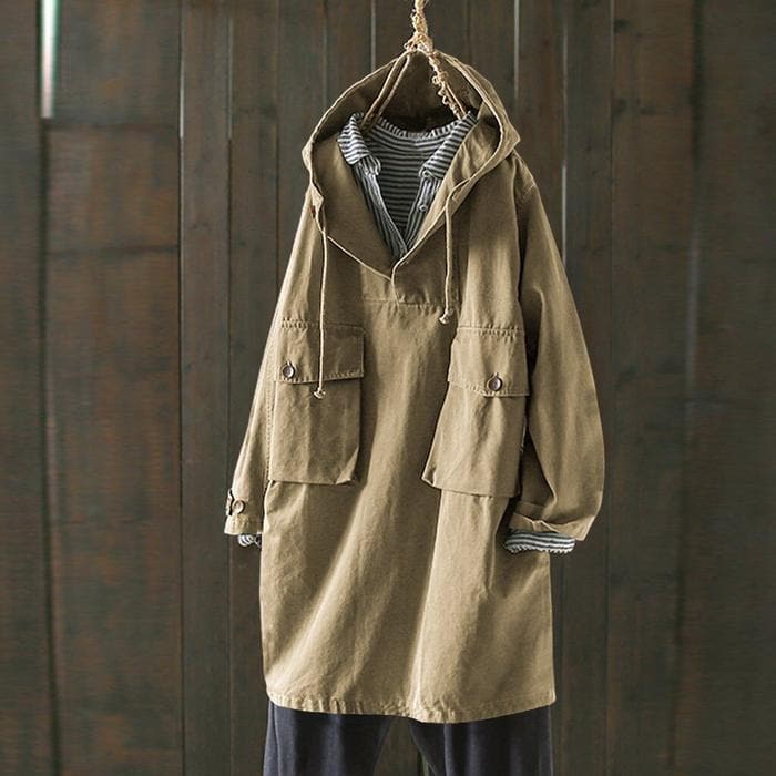 Manteau d'hiver oversize avec capuche et poches XXL