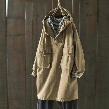 Manteau d'hiver oversize avec capuche et poches XXL