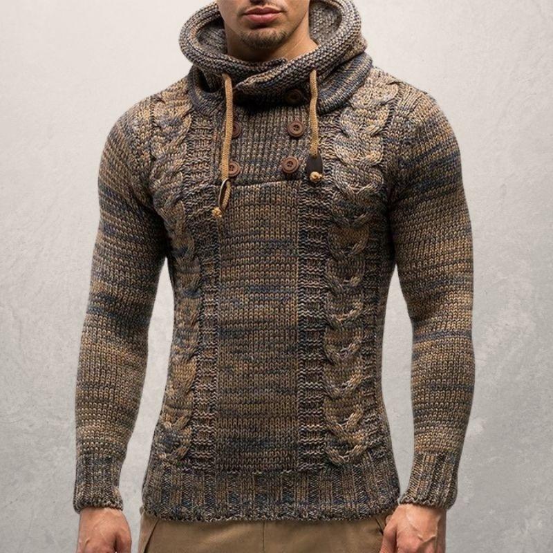 Pull en laine Capuche Coupe ajustée Moderne