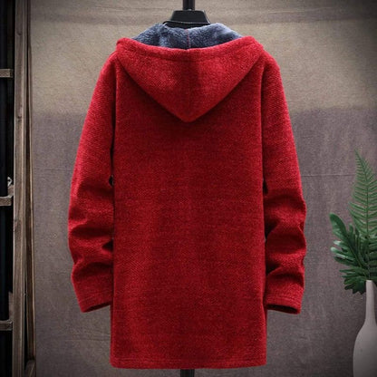 Warme Winterjacke mit Kapuze und Reißverschluss - IdealeKleiden