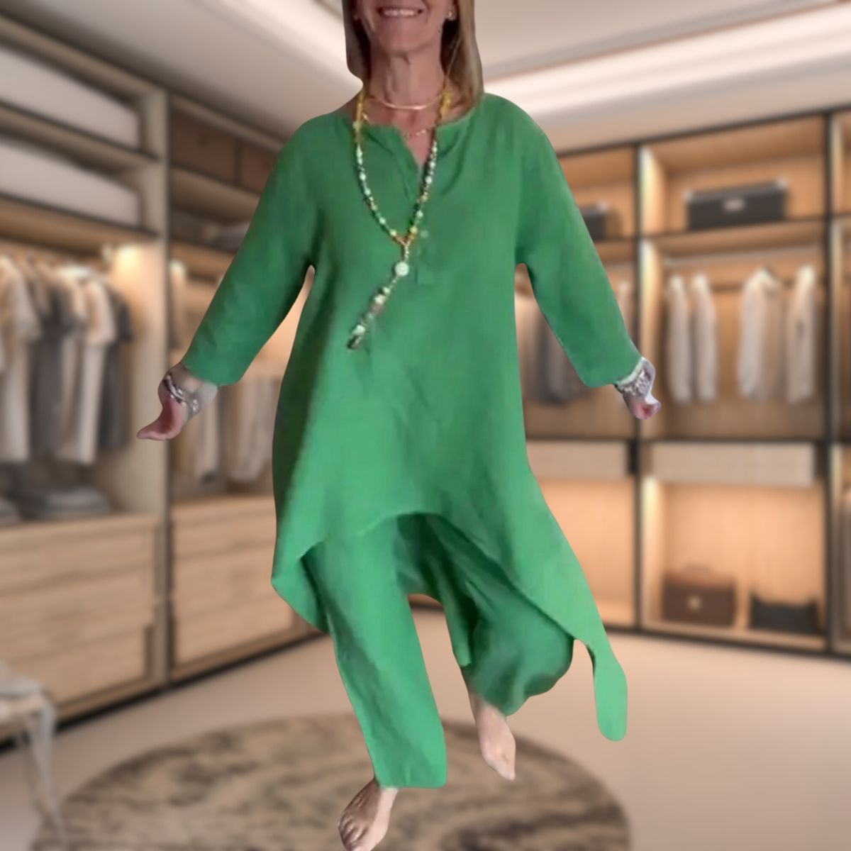 Ensemble deux pièces oversize décontracté femme