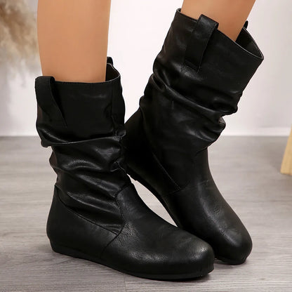 Bottes d'hiver chaudes à plateforme à bout rond