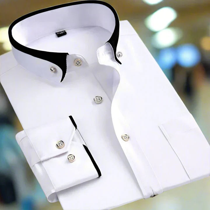Chemise élégante à manches longues pour homme, classique