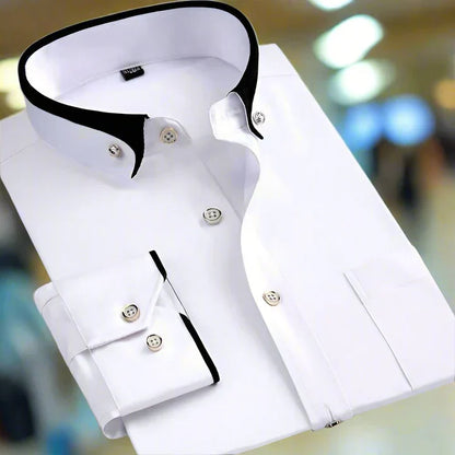 Chemise élégante à manches longues pour homme, classique