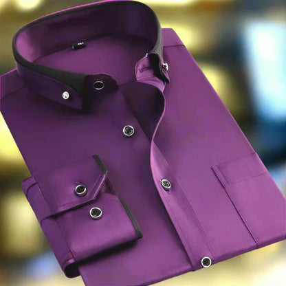 Chemise élégante à manches longues pour homme, classique