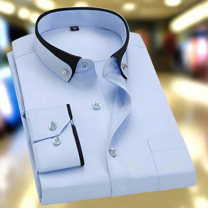 Chemise élégante à manches longues pour homme, classique