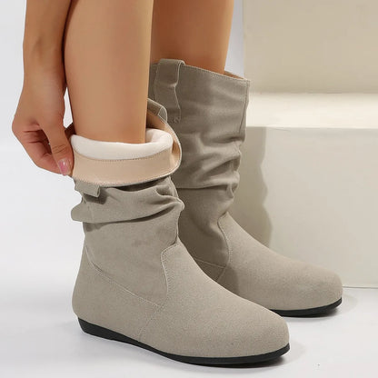 Bottes d'hiver chaudes à plateforme à bout rond