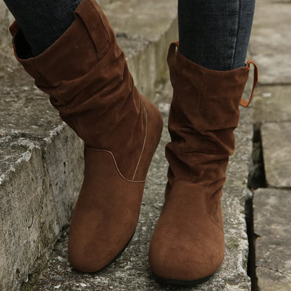 Bottes d'hiver chaudes à plateforme à bout rond