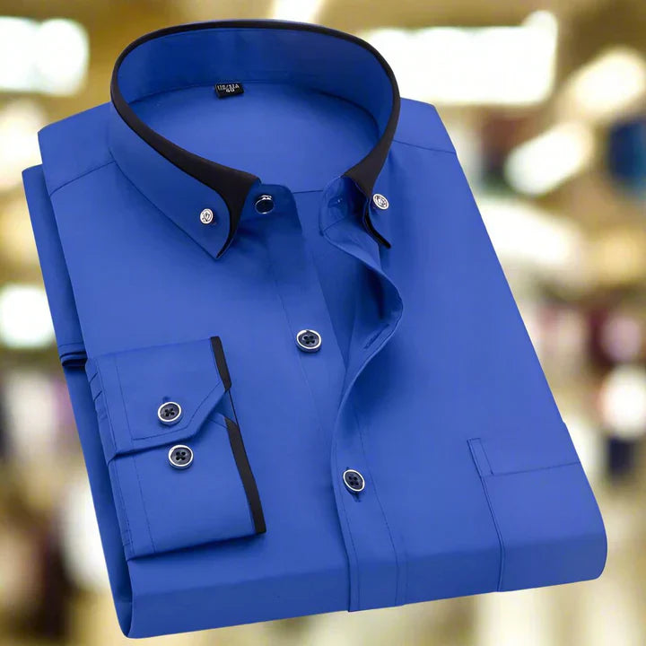 Chemise élégante à manches longues pour homme, classique