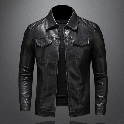 Lederjacke Herren Modern Schnitt - IdealeKleiden