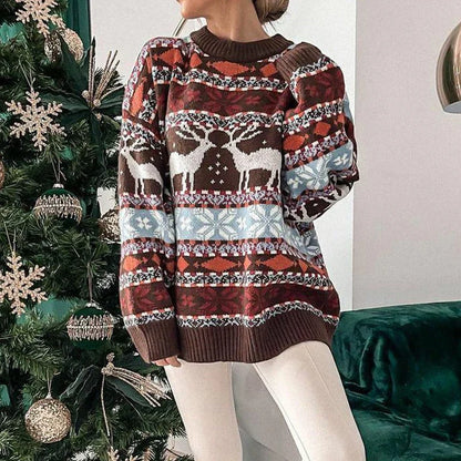 Pull de Noël pour femme motif renne