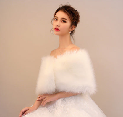 Cape en fourrure pour femme Élégant Doux Volumineux
