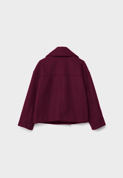 Veste en cuir courte croisée classique