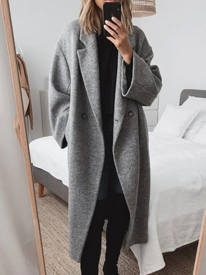Manteau long classique élégant pour femme