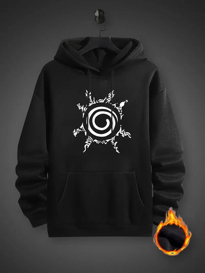 Sweat à capuche pour homme motif soleil tendance
