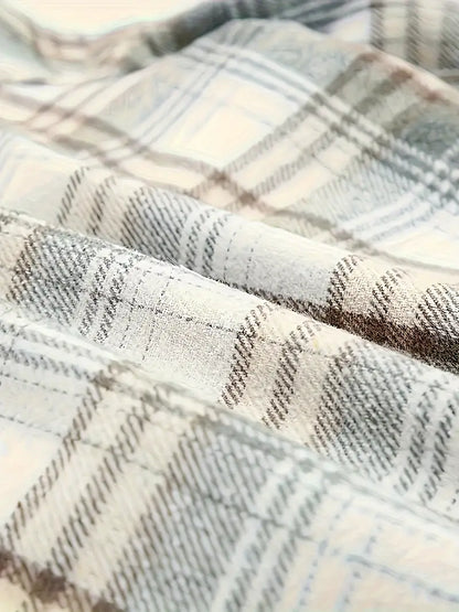 Winterjacke Kariert Warm Isoliert - IdealeKleiden