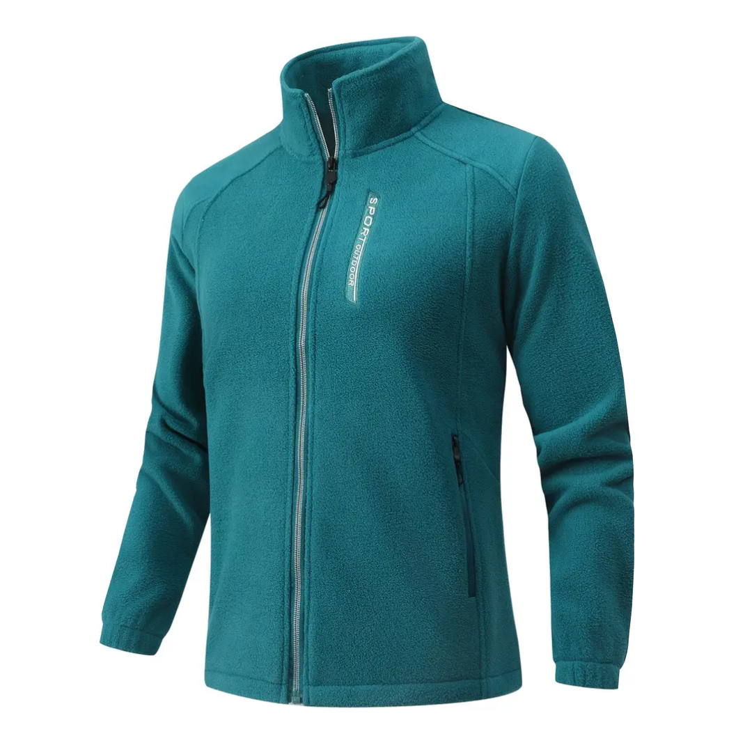 Veste polaire d'extérieur pour femme, chaude et doublée en peluche