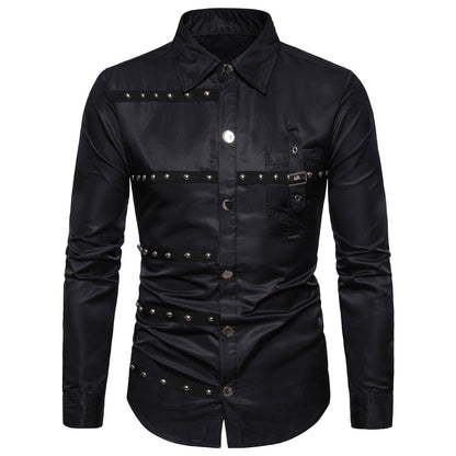 Chemise homme moderne avec détails cloutés