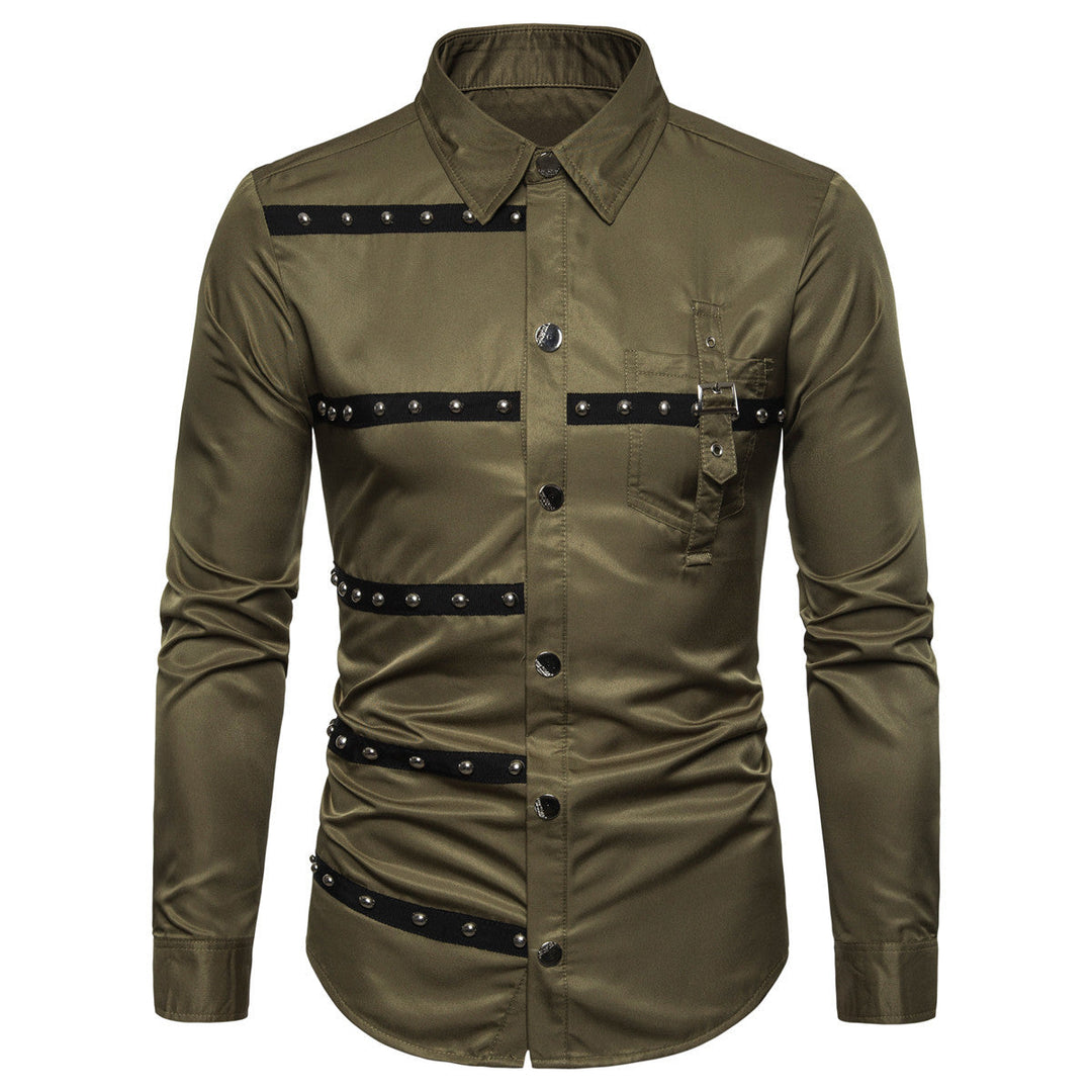 Chemise homme moderne avec détails cloutés