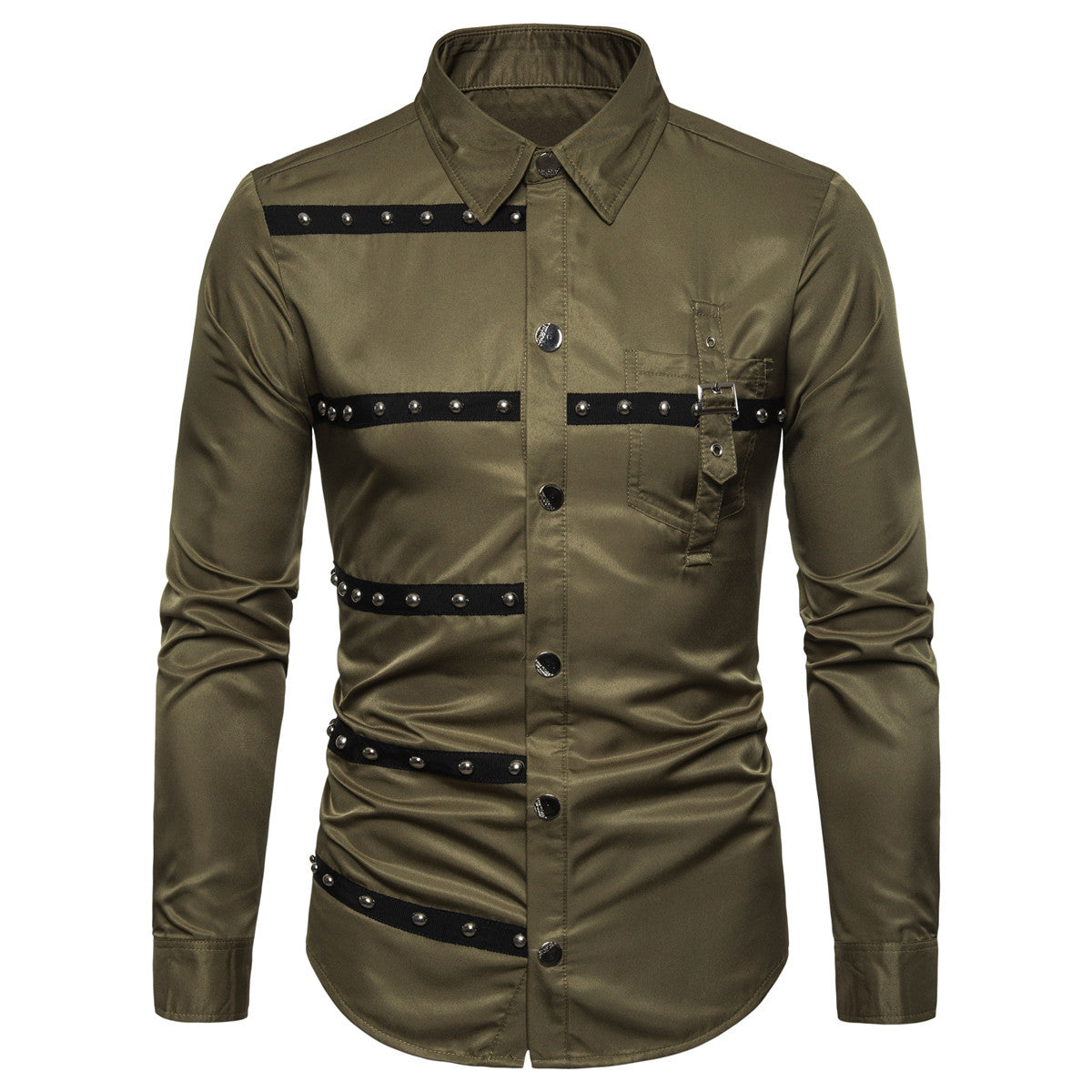 Chemise homme moderne avec détails cloutés