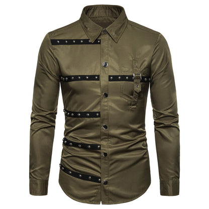 Chemise homme moderne avec détails cloutés