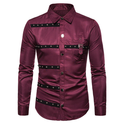 Chemise homme moderne avec détails cloutés
