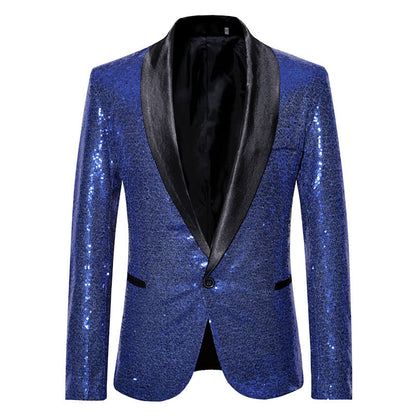 Blazer élégant à sequins pour homme, tenue de soirée
